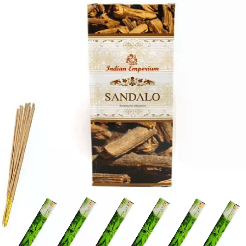 120x Bastoncini incenso sandalo 6 pacchetti profumo ambiente aroma purifica