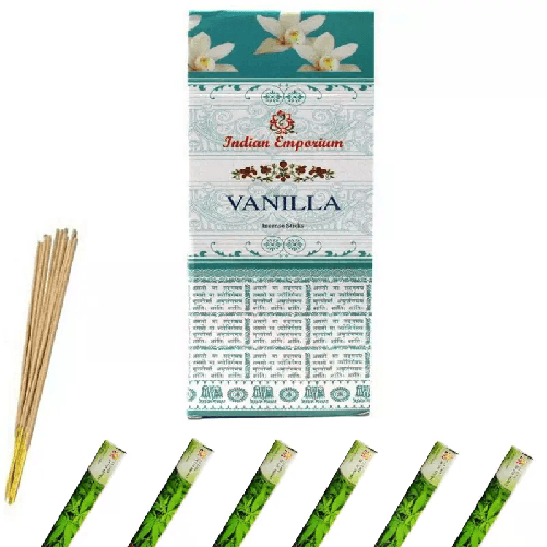120x Bastoncini incenso vaniglia 6 pacchetti profumo ambiente aroma purifica