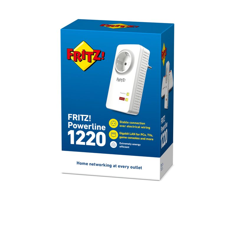 AVM-FRITZ-Powerline-1220E---Adattatore-Extender-PLC-fino-a-1200-Mbit-s
