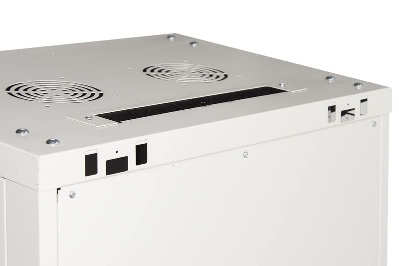 Armadio-Rack-19--18U-da-Muro---Grigio-con-Porta-Vetro