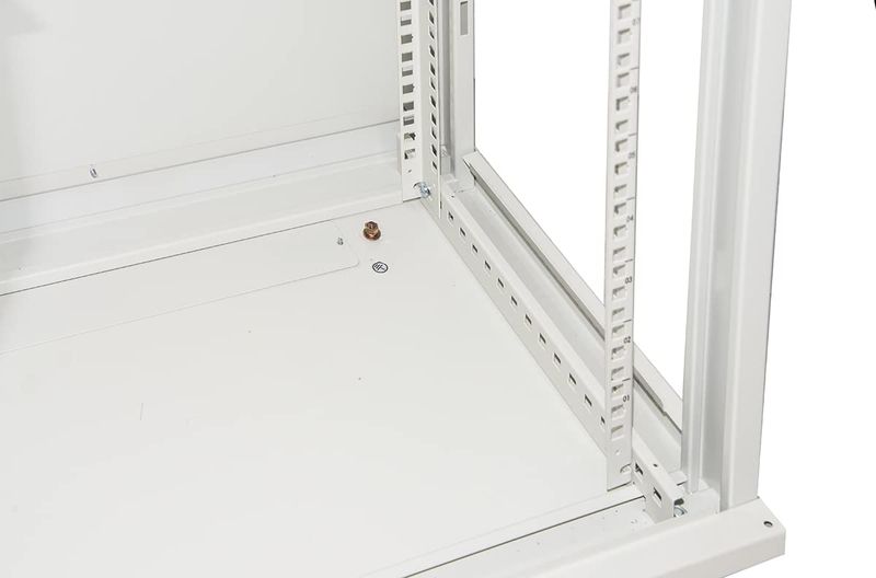 Armadio-Rack-19--18U-da-Muro---Grigio-con-Porta-Vetro