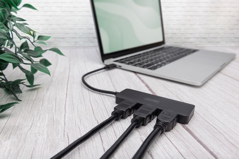 Video-Hub-3-Porte-Mst--Usb-C-->-3X-Hdmi-
