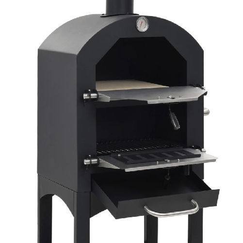 vidaXL-Forno-Pizza-Esterno-a-Carbonella-con-Pietra-Refrattaria