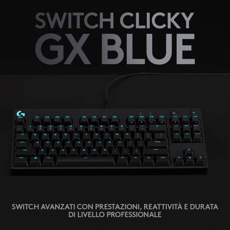 Logitech-G-PRO-TKL-Tastiera-Gaming-Meccanica-con-Switch-GX-Blue-e-RGB-LIGHTSYNC