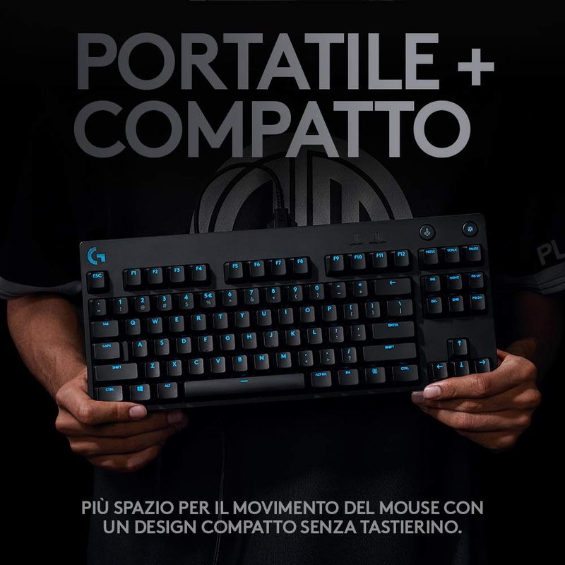 Logitech-G-PRO-TKL-Tastiera-Gaming-Meccanica-con-Switch-GX-Blue-e-RGB-LIGHTSYNC