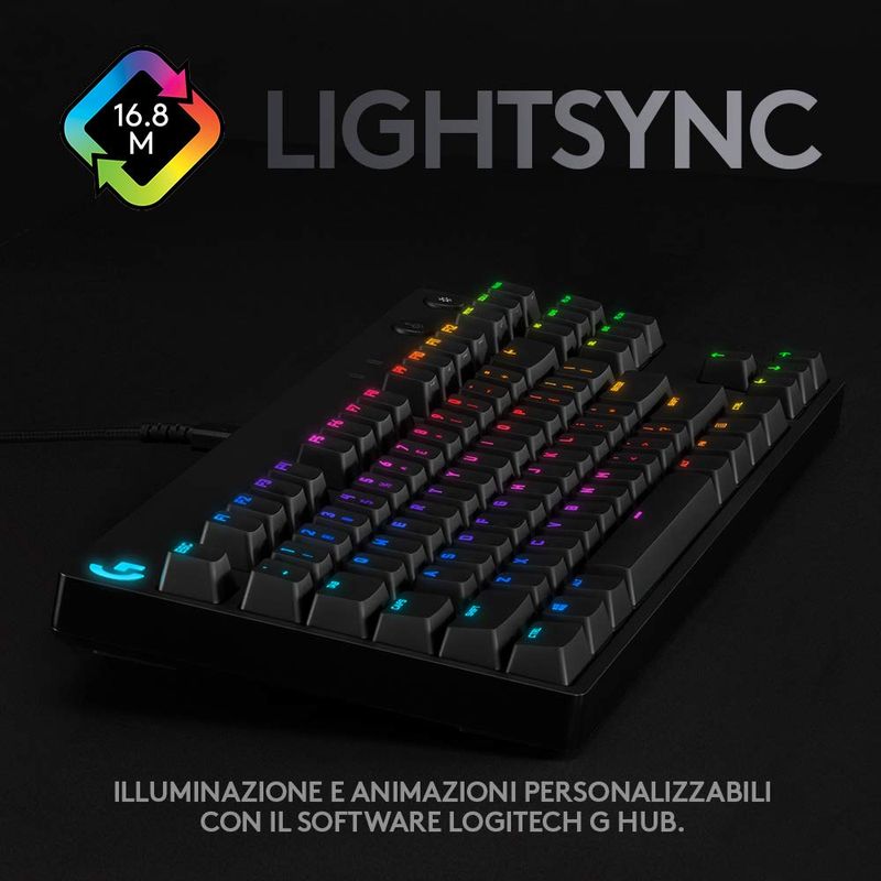 Logitech-G-PRO-TKL-Tastiera-Gaming-Meccanica-con-Switch-GX-Blue-e-RGB-LIGHTSYNC