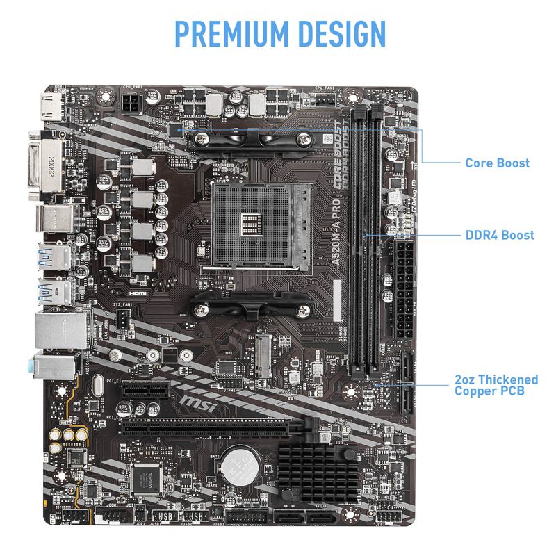MSI-A520M-A-PRO-Scheda-Madre-Micro-ATX-per-AMD-Ryzen-3000