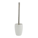 Cleafe-porta Scopino Bianco Pelle Con Scopettino Wc Accessorio Arredo Bagno Elegante 87789 -