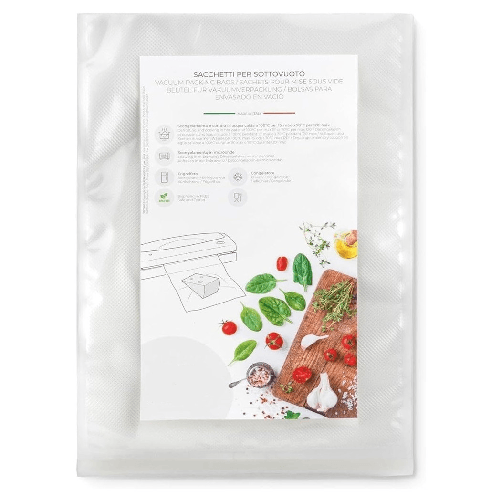 Trade Shop Traesio-kit 20pz Sacchetti Sottovuoto 20x30cm Per Congelatore Frigorifero Microonde Cottura -