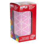 Apli Gomet triangolari rosa - Dimensioni 20x20x20 mm - Adesivo permanente - 2832 Gomet per rotolo - Ideale per attività creative e sviluppo di abilità