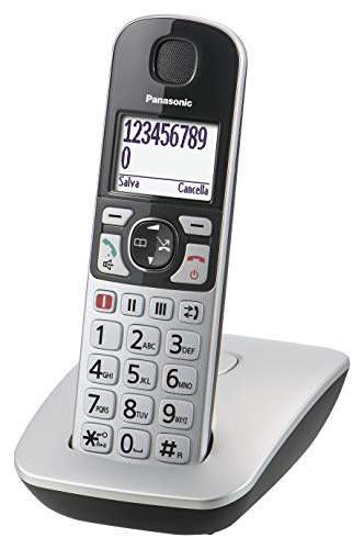 Telefono-Cordless-Panasonic-KX-TGE510JTS-con-Schermo-Retroilluminato