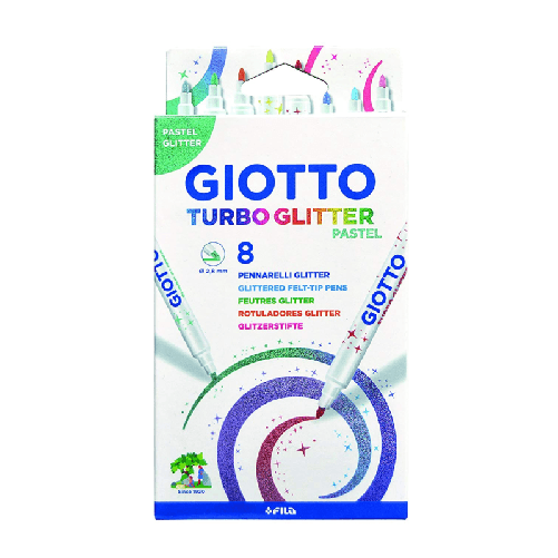 Pennarellli-Turbo-Glitter-pastel-confezione-da-8-pennarelli-glitterati-cappuccio-ventilato-inchiostro-base-acqua-super-lavabili
