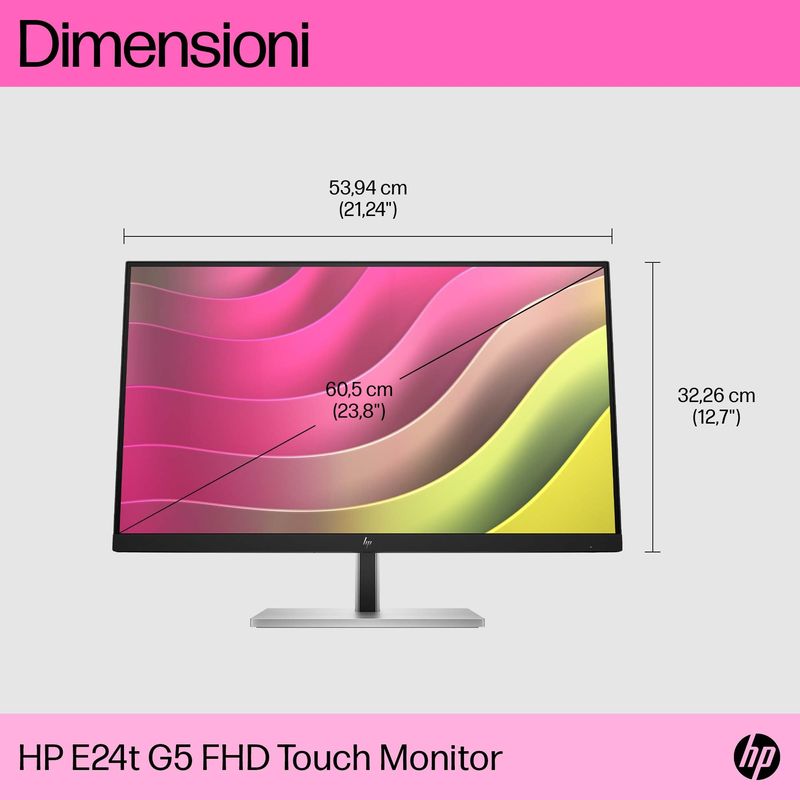 HP-E24t-G5-605-cm--23.8---1920-x-1080-Pixel-Full-HD-LED-Touch-screen-Nero