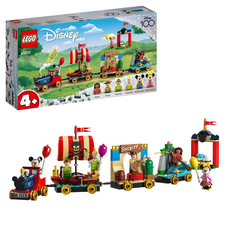 LEGO-Disney-43212-Treno-delle-Celebrazioni-Disney-100°-Anniversario-con-Carri-Giocattolo-e-Figure-di-Topolino-e-Minnie