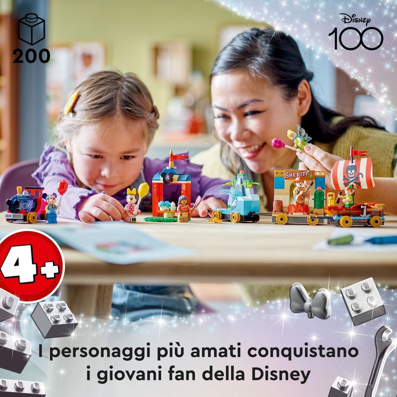 LEGO-Disney-43212-Treno-delle-Celebrazioni-Disney-100°-Anniversario-con-Carri-Giocattolo-e-Figure-di-Topolino-e-Minnie