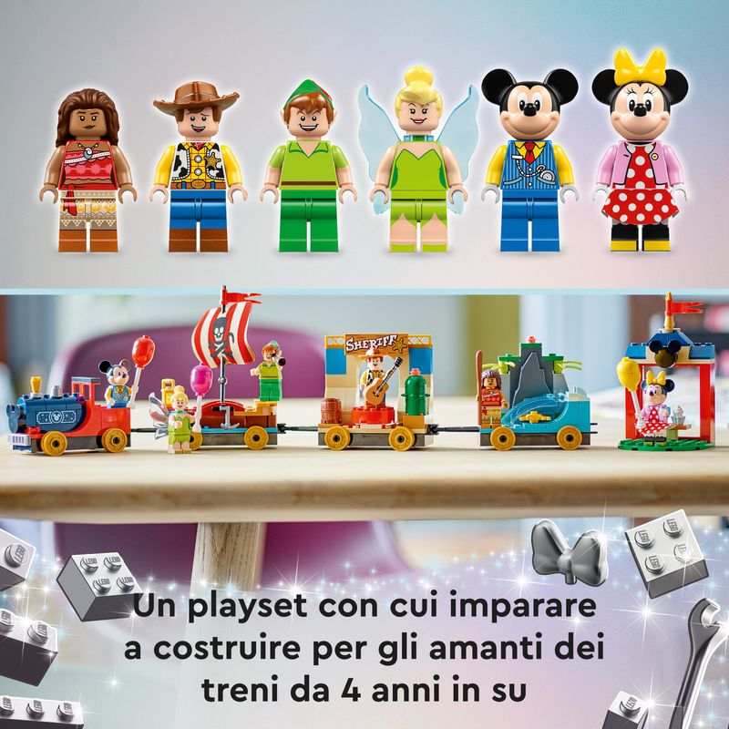 LEGO-Disney-43212-Treno-delle-Celebrazioni-Disney-100°-Anniversario-con-Carri-Giocattolo-e-Figure-di-Topolino-e-Minnie