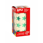 APPLI GOMETS STAR GREEN METALIZIONE - Taglia 19,5 mm - 1416 GOMET BY ROLL - ADASIVO PERMANENTE - Ideale per i bambini '