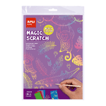 Apli Magic Scratch Colors Confezione da 8 fogli antigraffio - Misure 210 x 297 mm - Colori assortiti