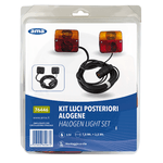 Kit luci posteriori alogene 12V con cavi 7,5+2,5m Confezione da 1pz