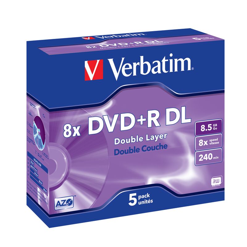 Verbatim-DVD-R-Double-Layer-8x-da-85-GB--pacchetto-5-unita-