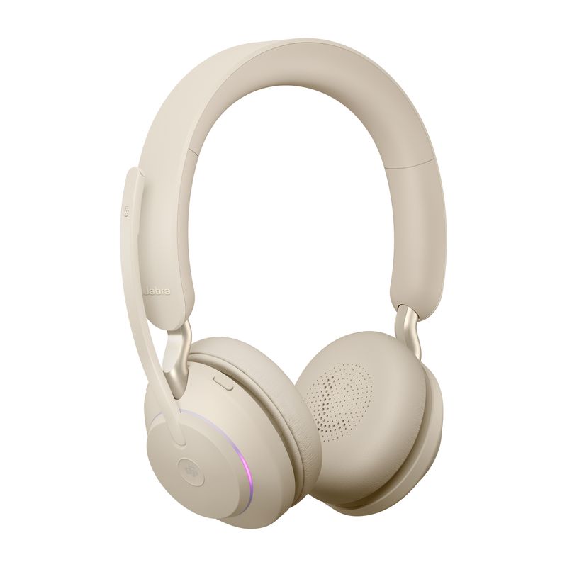 Jabra-Evolve2-65-MS-Stereo-Auricolare-Wireless-A-Padiglione-Ufficio-USB-tipo-C-Bluetooth-Beige