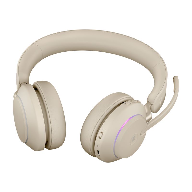 Jabra-Evolve2-65-MS-Stereo-Auricolare-Wireless-A-Padiglione-Ufficio-USB-tipo-C-Bluetooth-Beige