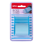 Apli Rollo Dispensador de Nota Adhesiva 50mm x 8m - Facil de Usar - Adhesivo de Calidad - Diseño Ergonomico - Azul Paste