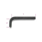 BETA Chiave Esagonale Brugola Piegate Acciaio Brunito - ISO 2936 - 96-n mm 6