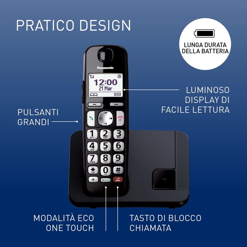 Telefono-Cordless-Panasonic-KX-TGE260JTB-con-Segreteria-e-Blocco-Chiamate