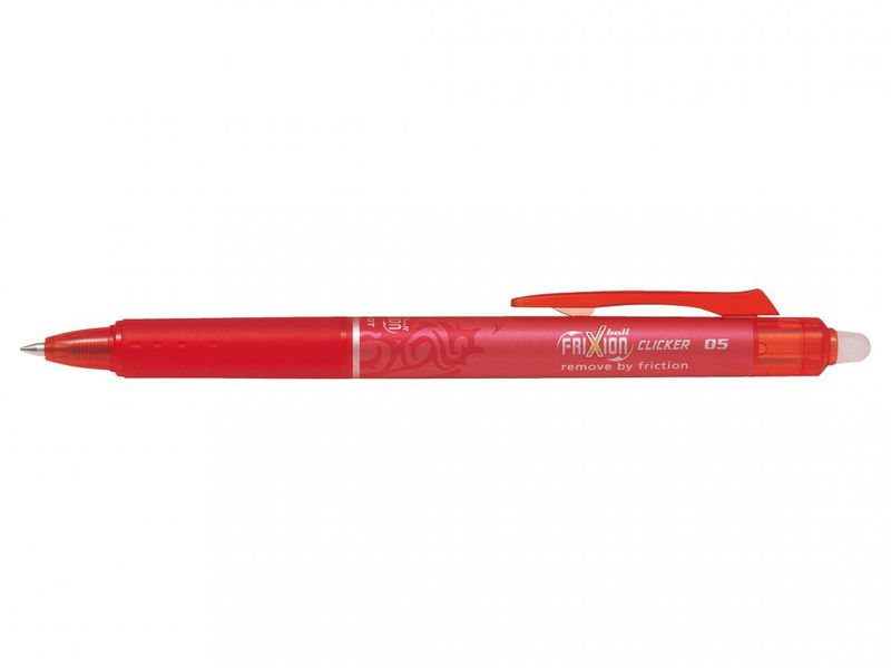 PILOT-PENNA-SFERA-A-SCATTO-FRIXIONball-CLICKER-05mm-ROSSO-PILOT-Composto-da-12