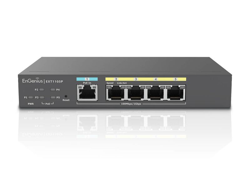 EnGenius-EXT1105P-switch-di-rete-Gestito-L2-Gigabit-Ethernet--10-100-1000--Supporto-Power-over-Ethernet--PoE--Nero