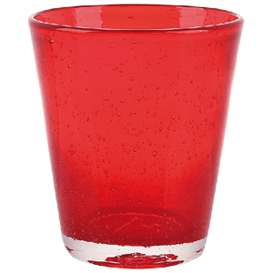 Set 6 Bicchieri acqua rosso 330 ml, in pasta di vetro soffiato, Cancun Satin