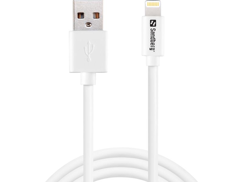 Sandberg-USB>Lightning-MFI-1m-White