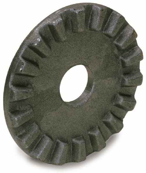 Piastra dentata per ruspa livellatrice Ø 250mm con foro centrale Ø 60mm