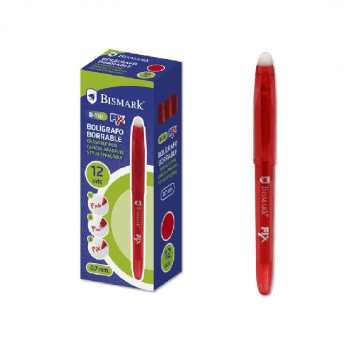 Bismark-Fix-Boligraph-Bolight---punta-fine-07-mm---con-capuchon---colore-rosso