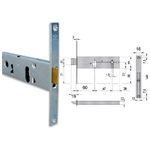 Serratura infilare fascia profili 44150 mm 70 per cilindro ovale frontale mm 16