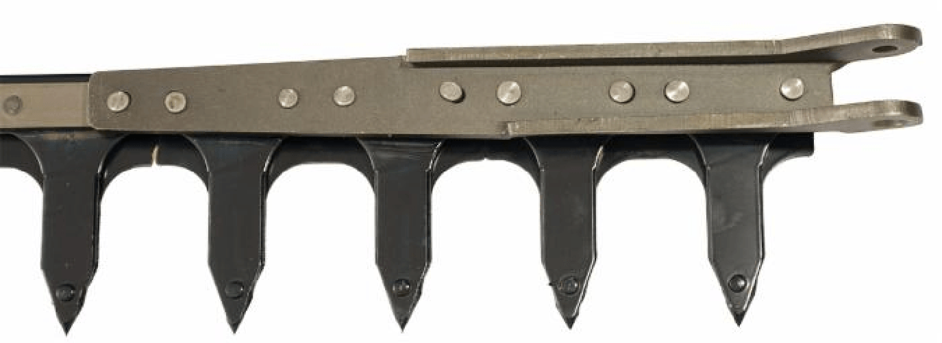 Dentiera 12 denti a testa tranciata lunghezza 1,82 mt adattabile a Gribaldi e amp, Salvia Superior 72 Confezione da 1pz