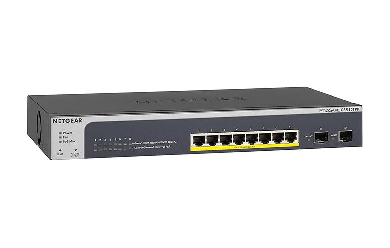 Switch-PoE-Smart-Managed-Pro-Netgear-GS510TPP---10-Porte-Gigabit-Ethernet