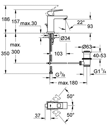 Grohe-Eurocube-Miscelatore-Monocomando-per-Lavabo