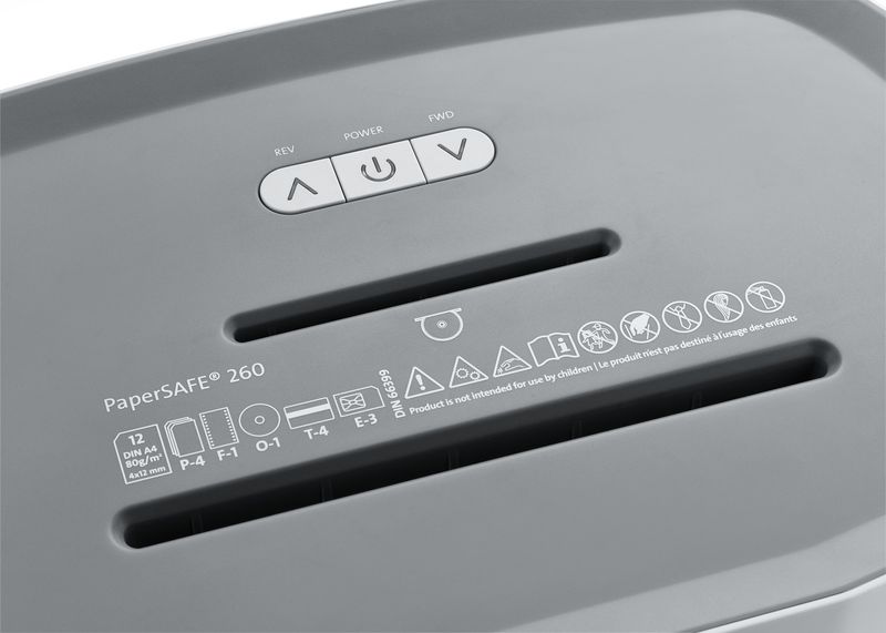 Distruggidocumenti-manuale-Dahle-PaperSAFE-260-25L-con-ruote---Distrugge-fino-a-12-fogli---Taglio-di-particelle---Adatto-per-carta-biglietti-CD