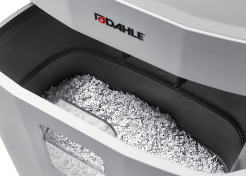 Distruggidocumenti-manuale-Dahle-PaperSAFE-260-25L-con-ruote---Distrugge-fino-a-12-fogli---Taglio-di-particelle---Adatto-per-carta-biglietti-CD