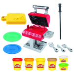 Hasbro Play-Doh Barbecue Playset, per bambini dai 3 anni in su, con 6 colori atossici