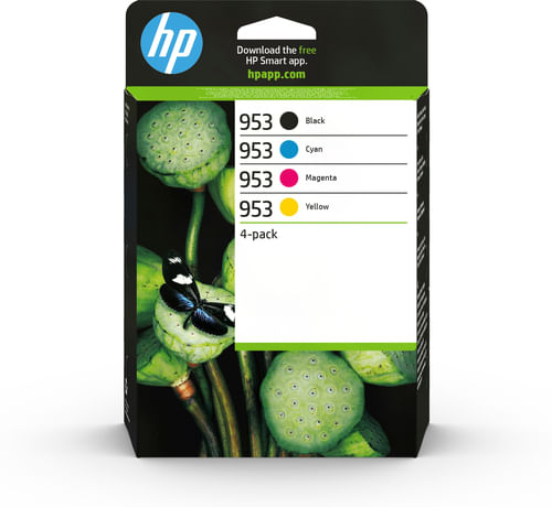 HP Confezione da 4 cartucce di inchiostro nero, ciano, magenta, giallo originali 953