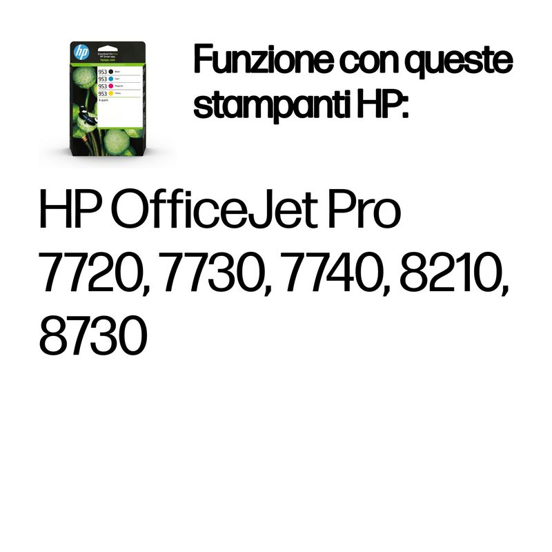 HP-Confezione-da-4-cartucce-di-inchiostro-nero-ciano-magenta-giallo-originali-953