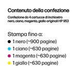 HP-Confezione-da-4-cartucce-di-inchiostro-nero-ciano-magenta-giallo-originali-953