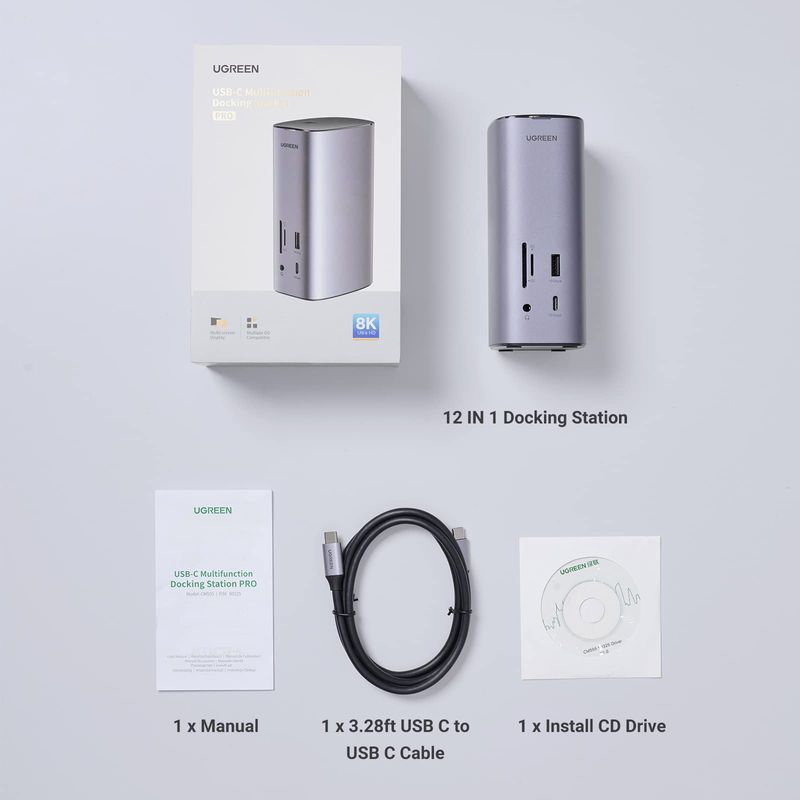 UGREEN-Docking-Station-USB-C-12-in-1-con-HDMI-e-DP-4K