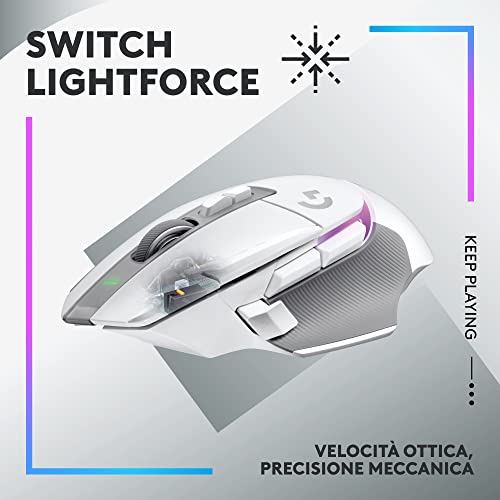 Logitech-G-G502-X-PLUS---Mouse-Gaming-Wireless-Bianco-con-RGB-e-Sensore-HERO-25K