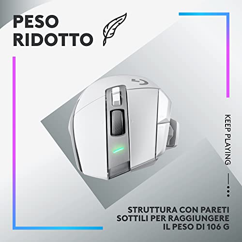 Logitech-G-G502-X-PLUS---Mouse-Gaming-Wireless-Bianco-con-RGB-e-Sensore-HERO-25K