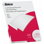 Ibico Mate A4 250 Micras Carteras de Plastificar - Superficie Mate - Plastifica Papel, Fotos, Tarjetas de Visita - Trans