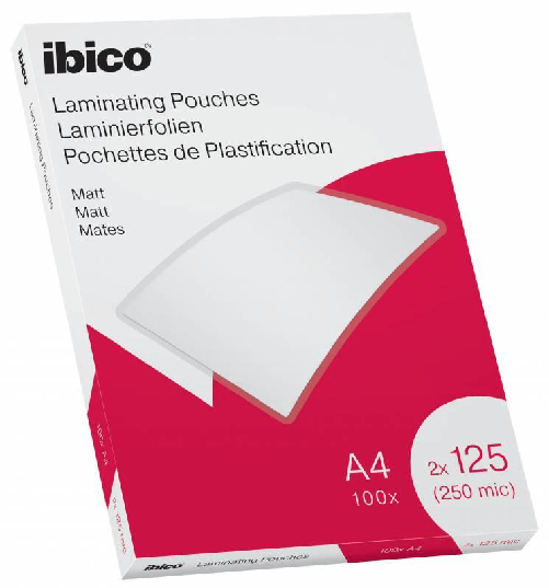 Ibico-Mate-A4-250-Micras-Carteras-de-Plastificar---Superficie-Mate---Plastifica-Papel-Fotos-Tarjetas-de-Visita---Trans